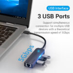 Vention 5-in-1 USB-C HUB With Gigabit Ethernet Adapter