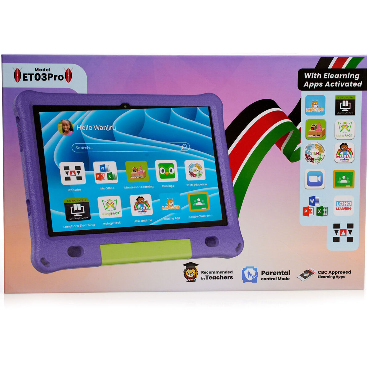Elimutab ET03 Pro 2GB Memory 32GB Storage Educational Tablet Android 12 10.1 inch (1280 x 800) Display