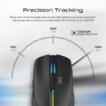 Promate Kitt 2.4GHz Wireless Ergonomic Optical Mouse with LED Rainbow Lights