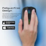 Promate Kitt 2.4GHz Wireless Ergonomic Optical Mouse with LED Rainbow Lights