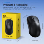 T-WOLF Q3 Dual-mode Wireless Rechargeable Bluetooth Mouse