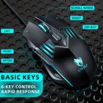 T-WOLF G560 6D Optical RGB LED Light Ergonomic Wired Gaming Mouse