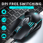 T-WOLF G560 6D Optical RGB LED Light Ergonomic Wired Gaming Mouse