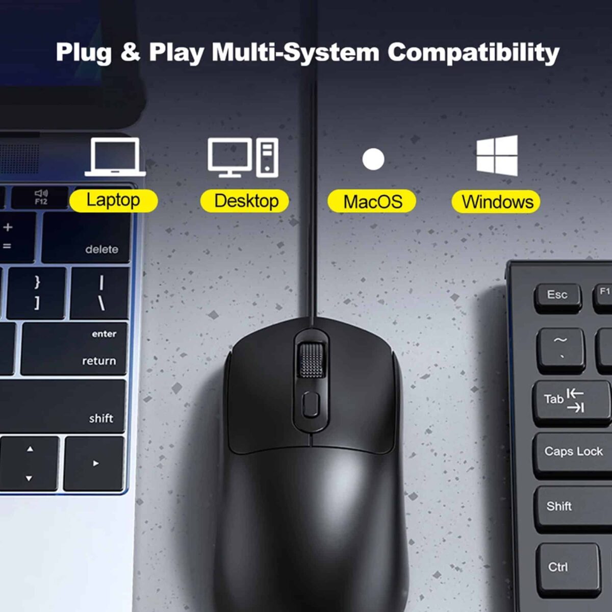 T-WOLF G580 Wired Ergonomic Mouse