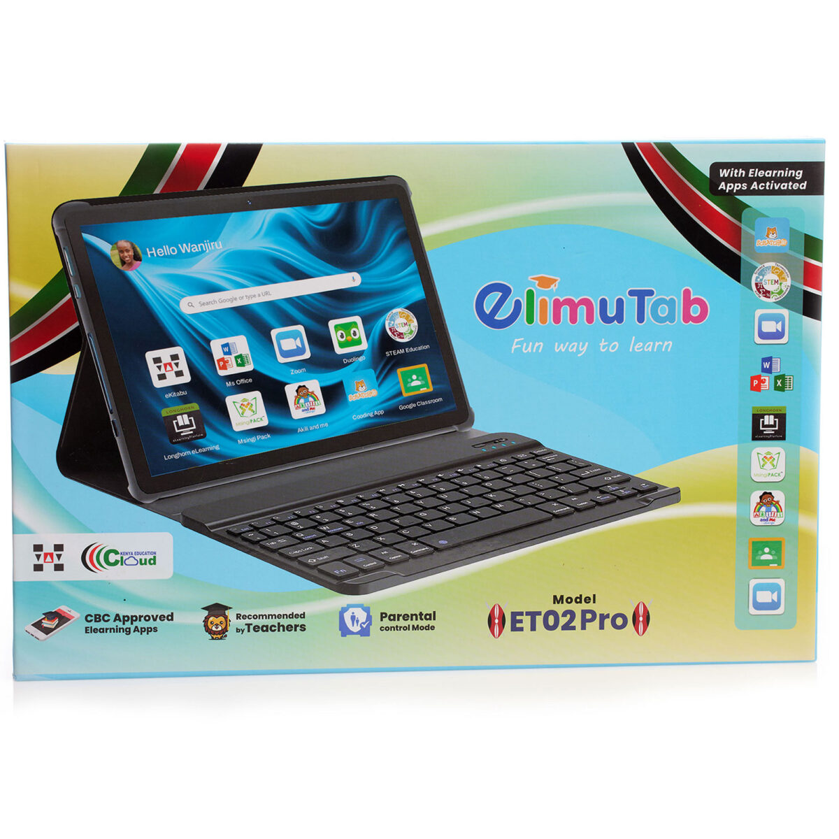 Elimutab ET02 Pro 2GB RAM 32GB Storage Educational Tablet Android 12 10.1 inch (1280×800) Display