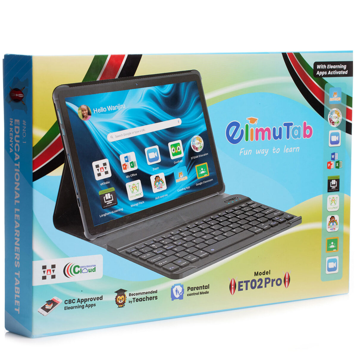 Elimutab ET02 Pro 2GB RAM 32GB Storage Educational Tablet Android 12 10.1 inch (1280×800) Display
