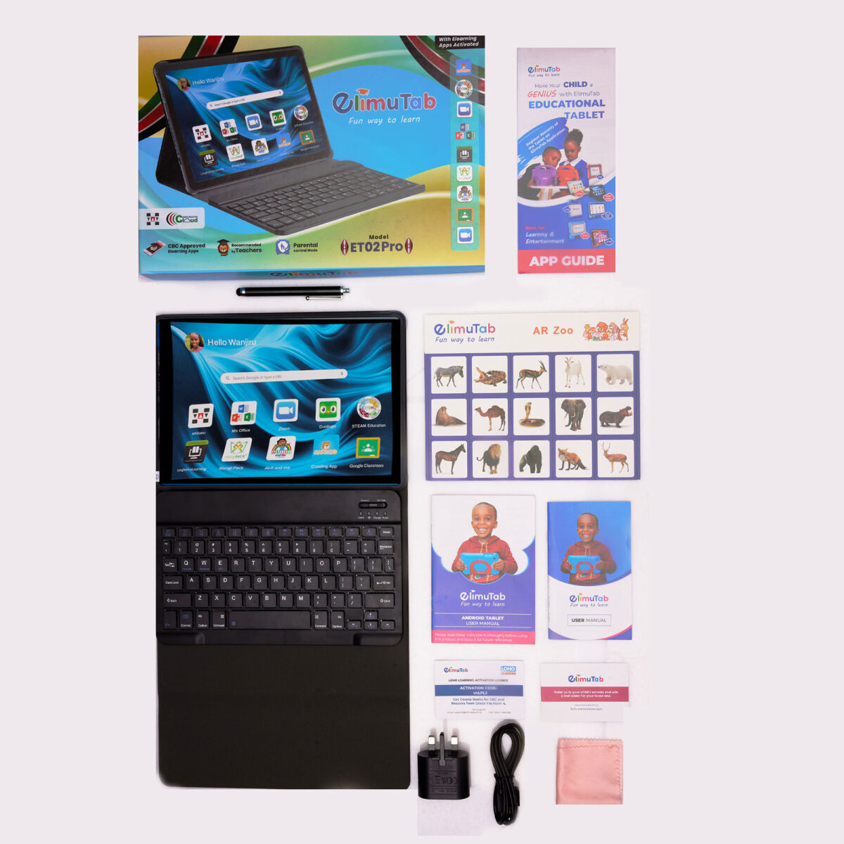 Elimutab ET02 Pro 2GB RAM 32GB Storage Educational Tablet Android 12 10.1 inch (1280×800) Display