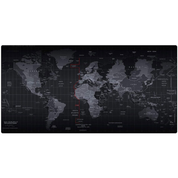 World Map Desk Mouse Pad with Non-Slip Rubber Base, Suitable for Every Mouse, Keyboard and Laptop