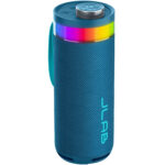 JLab Go Party Portable Bluetooth Speaker, Dual 2 Inch full-frequency drivers + 2 Passive Woofers, IP56 Waterproof, Up to 16 Hours Playtime + RGB Lighting