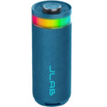 JLab Go Party Portable Bluetooth Speaker, Dual 2 Inch full-frequency drivers + 2 Passive Woofers, IP56 Waterproof, Up to 16 Hours Playtime + RGB Lighting