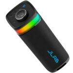 JLab JBuds Party Portable Bluetooth Speaker, Dual 2.5 Inch full-frequency drivers + 2 Passive Woofers, IP56 Waterproof, Up to 12 Hours Playtime + RGB Lighting