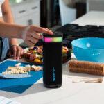 JLab JBuds Party Portable Bluetooth Speaker, Dual 2.5 Inch full-frequency drivers + 2 Passive Woofers, IP56 Waterproof, Up to 12 Hours Playtime + RGB Lighting