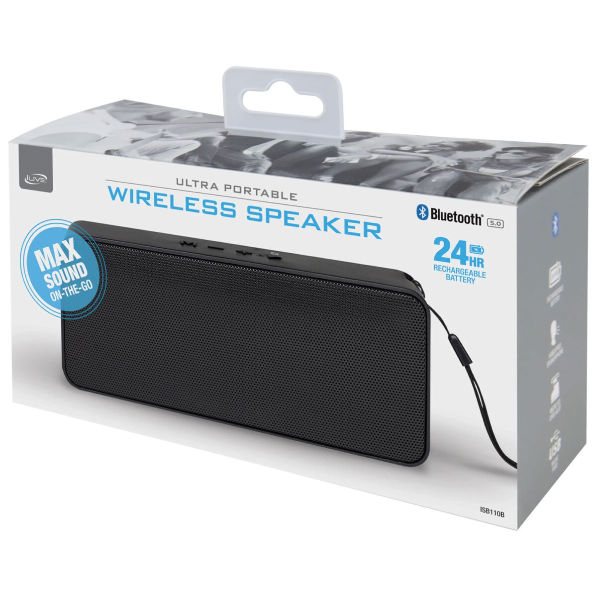 iLive v5.0 Bluetooth Portable Wireless Speaker ISB110B